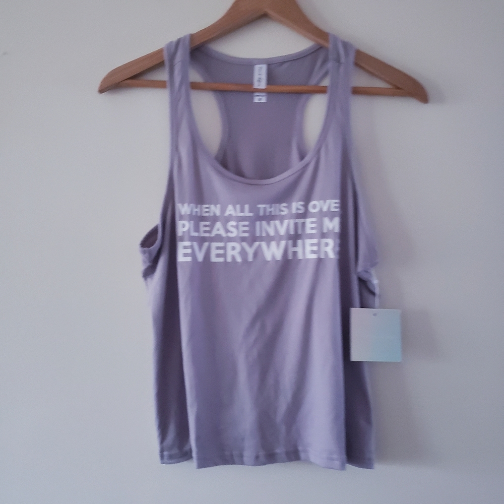 French Affair NWT Racerback Tank - Gull Grey M